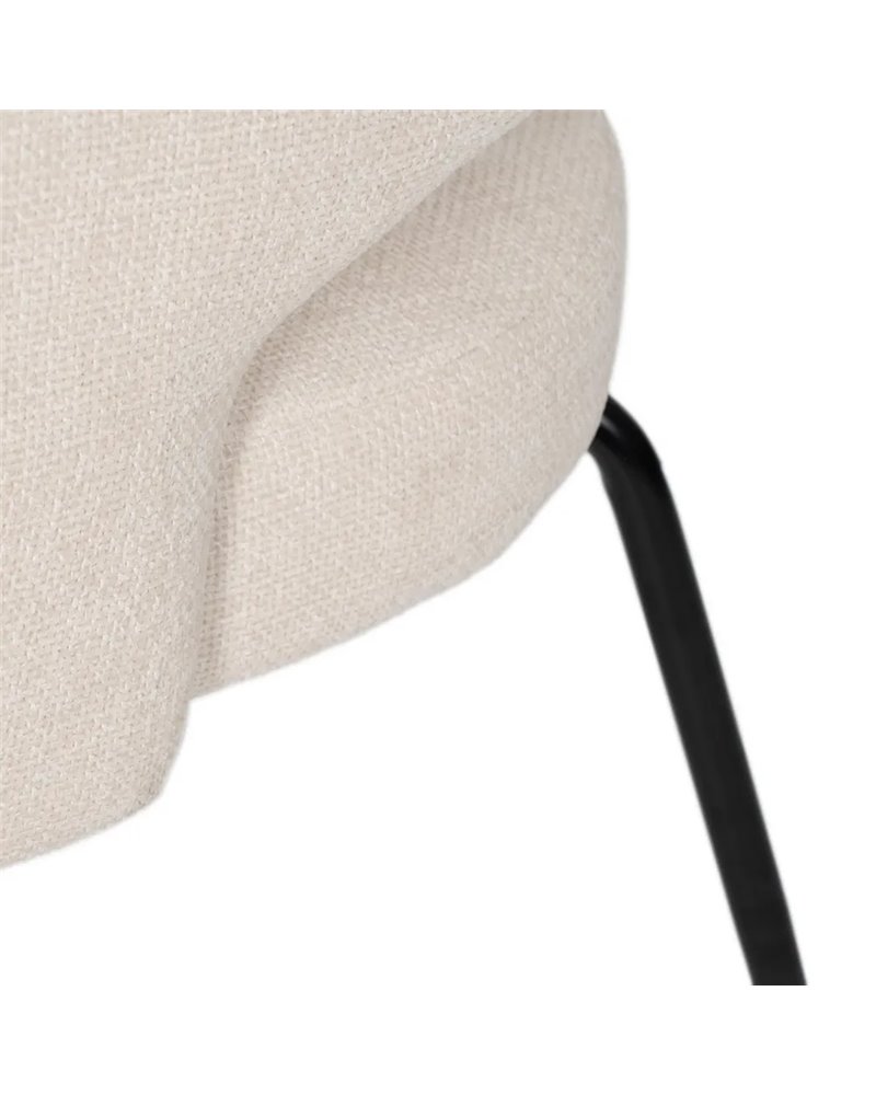 SILLA BLANCO TEJIDO-METAL CONTRACT 57 X 56 X 81 CM