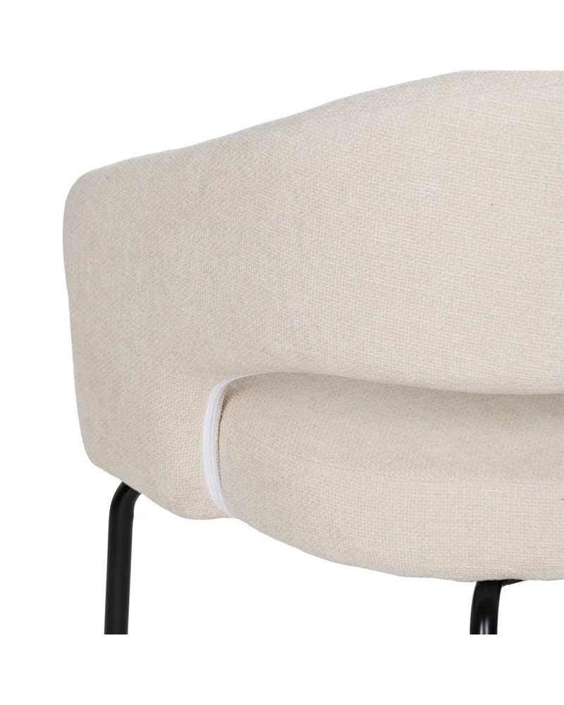 SILLA BLANCO TEJIDO-METAL CONTRACT 57 X 56 X 81 CM