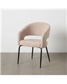 SILLA BEIGE TEJIDO-METAL CONTRACT 57 X 56 X 81 CM