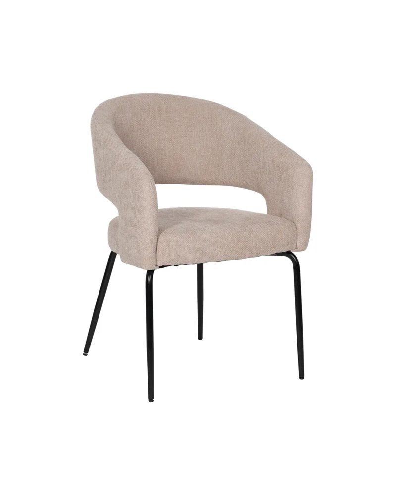 SILLA BEIGE TEJIDO-METAL CONTRACT 57 X 56 X 81 CM