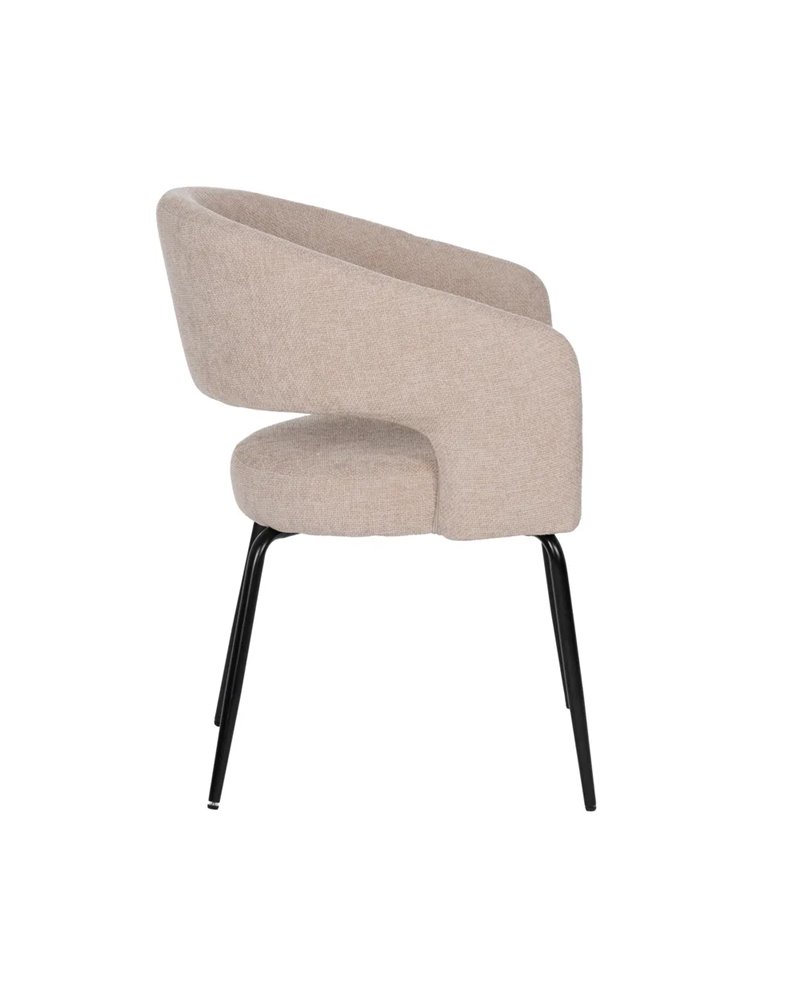 SILLA BEIGE TEJIDO-METAL CONTRACT 57 X 56 X 81 CM