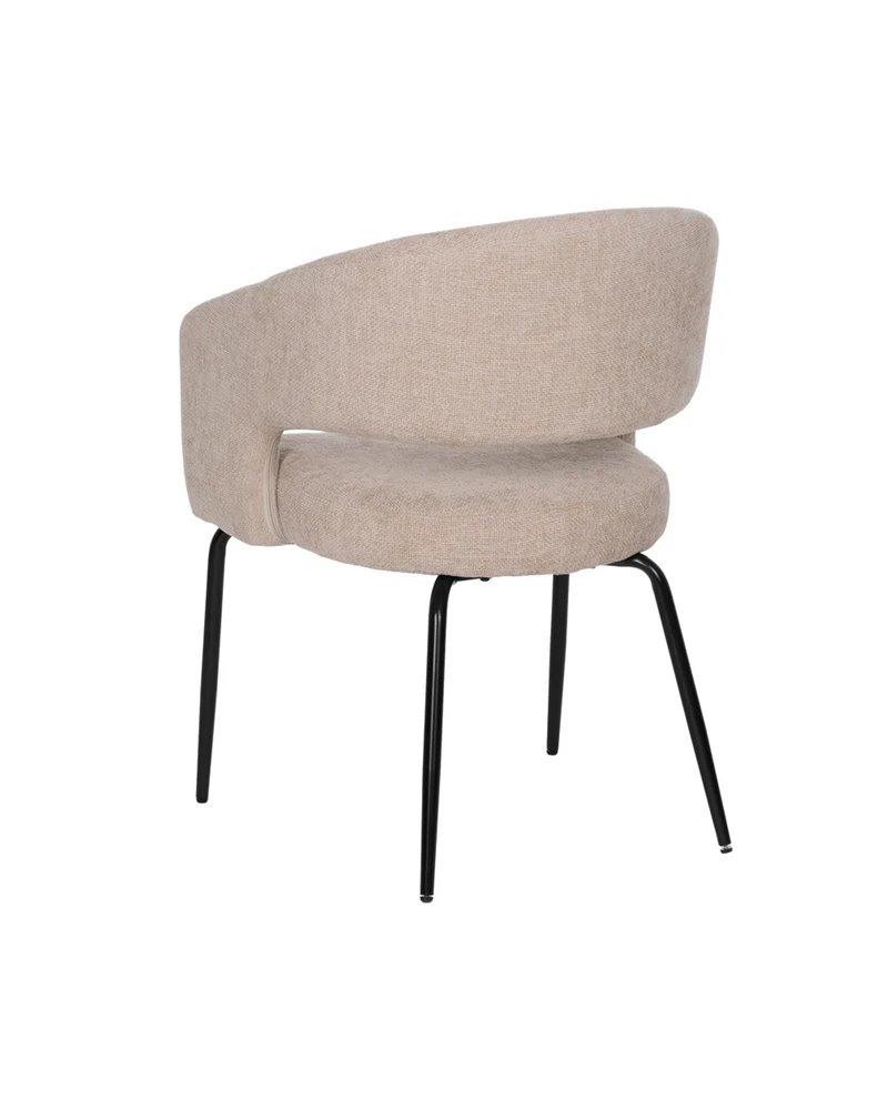 SILLA BEIGE TEJIDO-METAL CONTRACT 57 X 56 X 81 CM