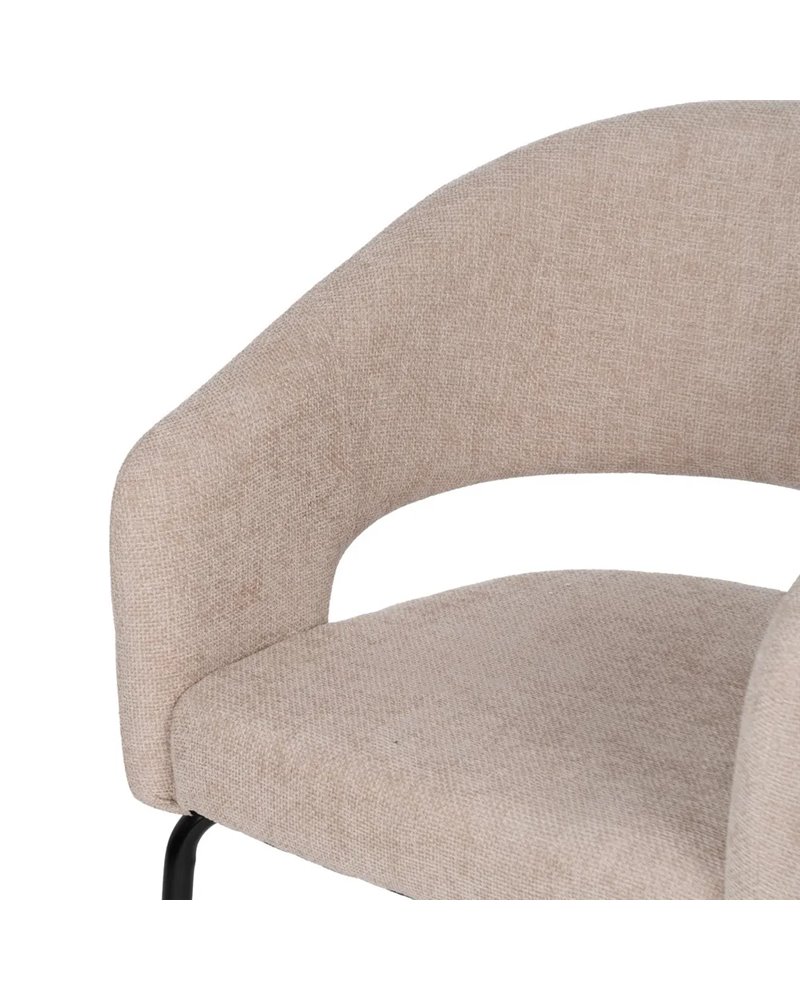SILLA BEIGE TEJIDO-METAL CONTRACT 57 X 56 X 81 CM