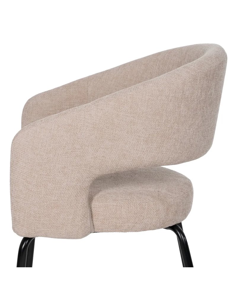 SILLA BEIGE TEJIDO-METAL CONTRACT 57 X 56 X 81 CM