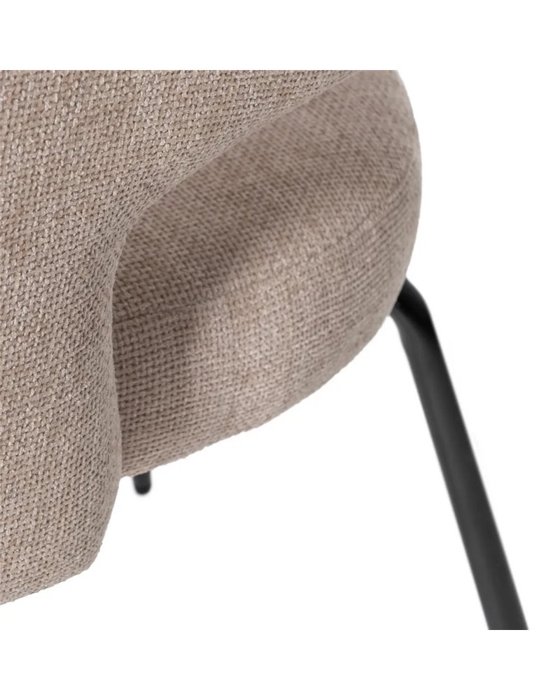 SILLA BEIGE TEJIDO-METAL CONTRACT 57 X 56 X 81 CM