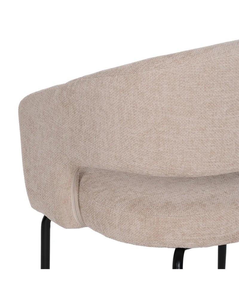 SILLA BEIGE TEJIDO-METAL CONTRACT 57 X 56 X 81 CM