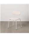 SILLA CREMA TEJIDO-METAL CONTRACT 49 X 47 X 76 CM
