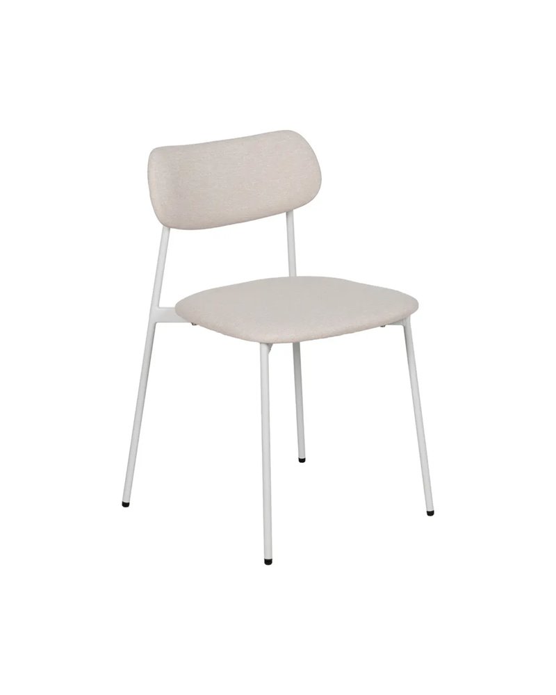 SILLA CREMA TEJIDO-METAL CONTRACT 49 X 47 X 76 CM
