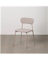 SILLA BEIGE TEJIDO-METAL CONTRACT 49 X 47 X 76 CM