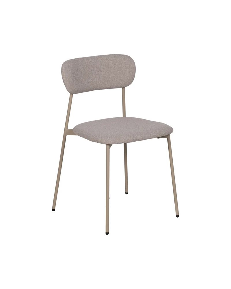 SILLA BEIGE TEJIDO-METAL CONTRACT 49 X 47 X 76 CM