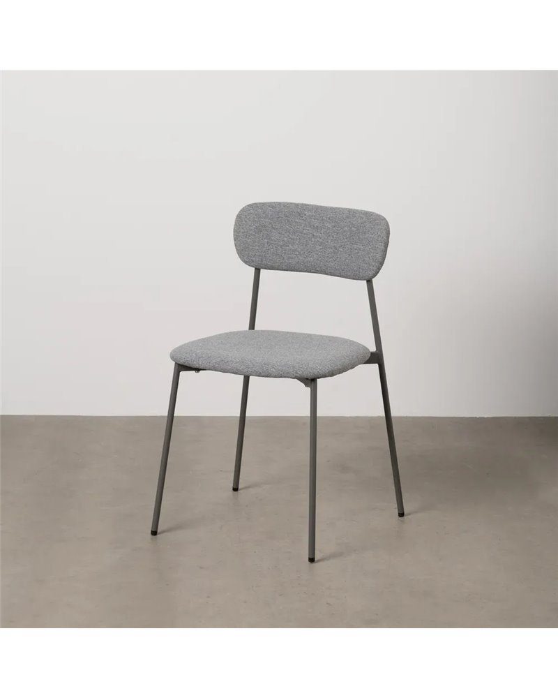 SILLA GRIS TEJIDO-METAL CONTRACT 49 X 47 X 76 CM