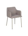 SILLA BEIGE TEJIDO-METAL SALÓN 51 X 55 X 77 CM