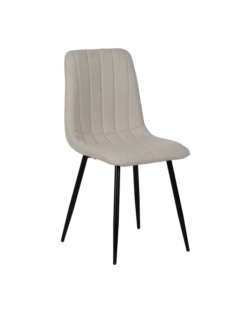 SILLA CREMA TEJIDO-METAL SALÓN 44 X 51 X 88 CM