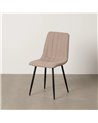 SILLA BEIGE TEJIDO-METAL SALÓN 44 X 51 X 88 CM