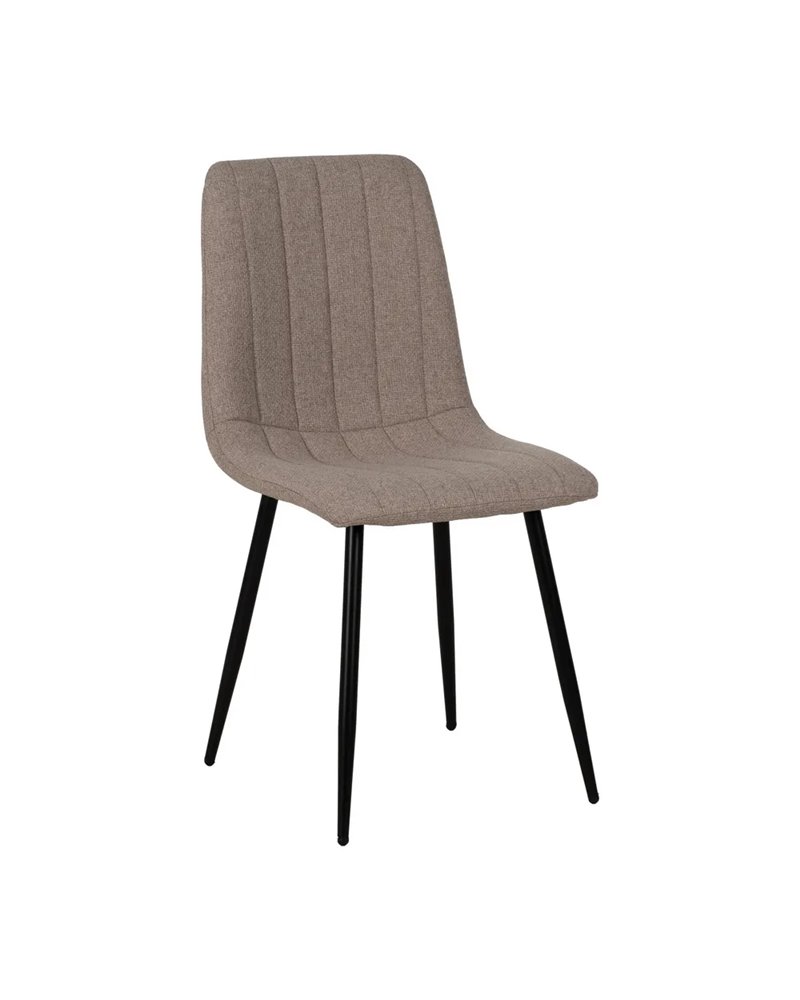 SILLA BEIGE TEJIDO-METAL SALÓN 44 X 51 X 88 CM