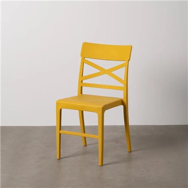 SILLA AMARILLO POLIPROPILENO CONTRACT 44 X 51 X 84 CM