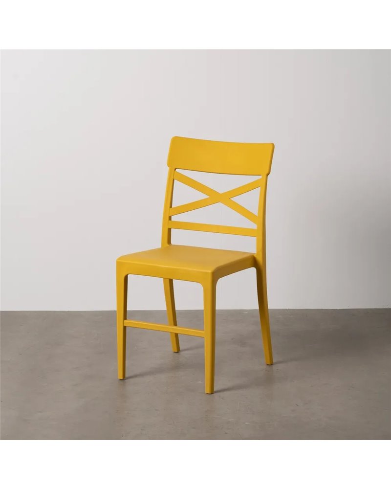 SILLA AMARILLO POLIPROPILENO CONTRACT 44 X 51 X 84 CM