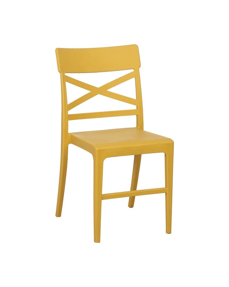 SILLA AMARILLO POLIPROPILENO CONTRACT 44 X 51 X 84 CM