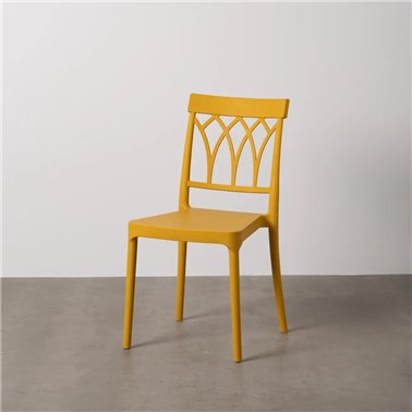 SILLA AMARILLO POLIPROPILENO CONTRACT 42 X 54 X 83 CM