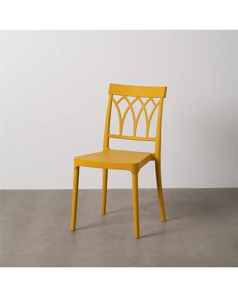 SILLA AMARILLO POLIPROPILENO CONTRACT 42 X 54 X 83 CM