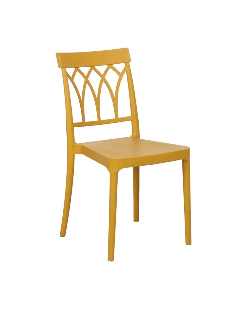 SILLA AMARILLO POLIPROPILENO CONTRACT 42 X 54 X 83 CM