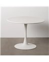 MESA BLANCO METAL 100 X 100 X 74 CM