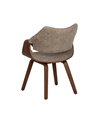 SILLA BEIGE-MARRÓN TEJIDO-MADERA 61 X 56 X 82 CM
