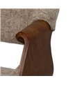 SILLA BEIGE-MARRÓN TEJIDO-MADERA 61 X 56 X 82 CM
