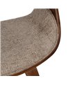 SILLA BEIGE-MARRÓN TEJIDO-MADERA 61 X 56 X 82 CM