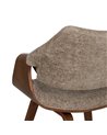 SILLA BEIGE-MARRÓN TEJIDO-MADERA 61 X 56 X 82 CM