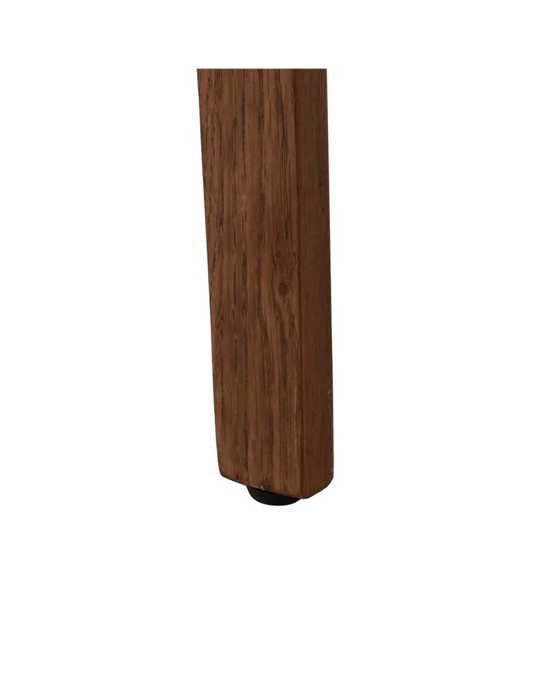 SILLA BEIGE-MARRÓN TEJIDO-MADERA 61 X 56 X 82 CM