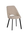 SILLA CREMA TEJIDO-METAL SALÓN 48 X 61 X 85 CM