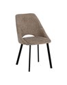 SILLA BEIGE TEJIDO-METAL SALÓN 48 X 61 X 85 CM
