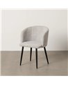 SILLA GRIS TEJIDO-METAL SALÓN 53 X 53 X 77 CM