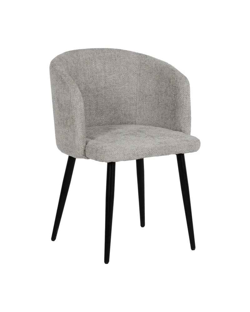 SILLA GRIS TEJIDO-METAL SALÓN 53 X 53 X 77 CM