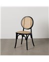SILLA NEGRO MADERA DE OLMO CONTRACT 44,50 X 41,50 X 89 CM