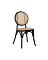 SILLA NEGRO MADERA DE OLMO CONTRACT 44,50 X 41,50 X 89 CM