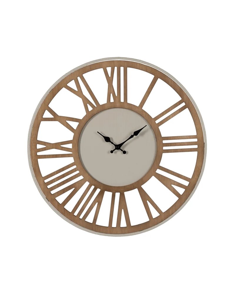 RELOJ PARED NATURAL DM-METAL 57,50 X 4 X 57,50 CM