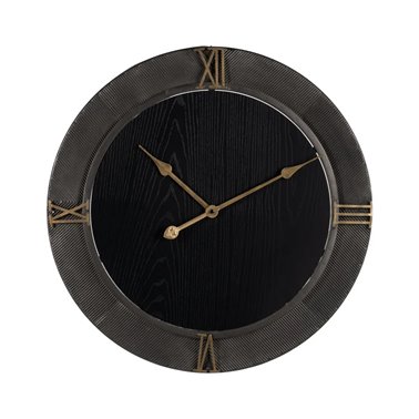 RELOJ PARED NEGRO DM-METAL 61 X 2,50 X 61 CM