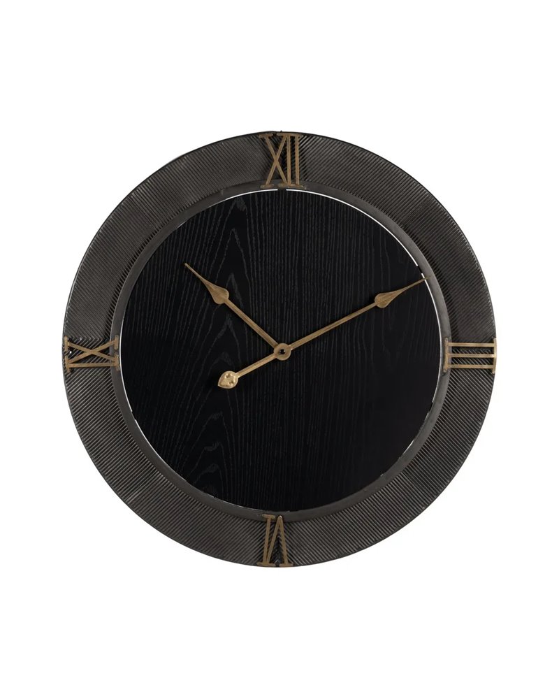 RELOJ PARED NEGRO DM-METAL 61 X 2,50 X 61 CM