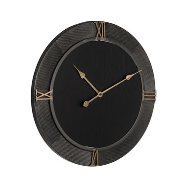 RELOJ PARED NEGRO DM-METAL...