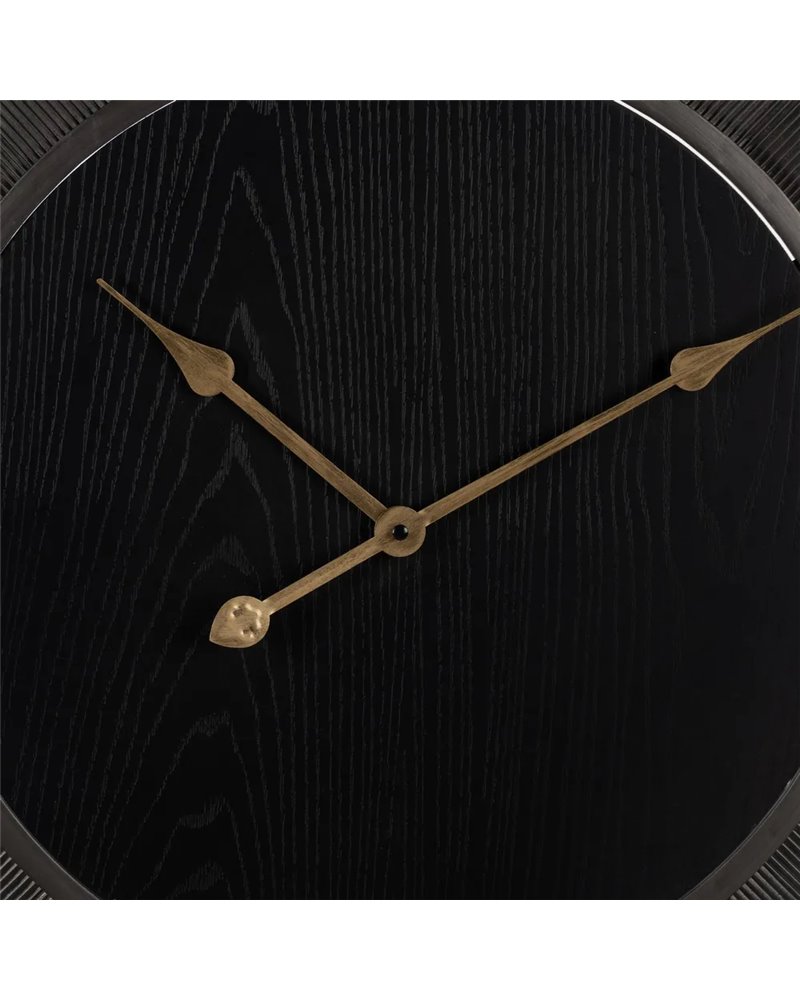RELOJ PARED NEGRO DM-METAL 61 X 2,50 X 61 CM