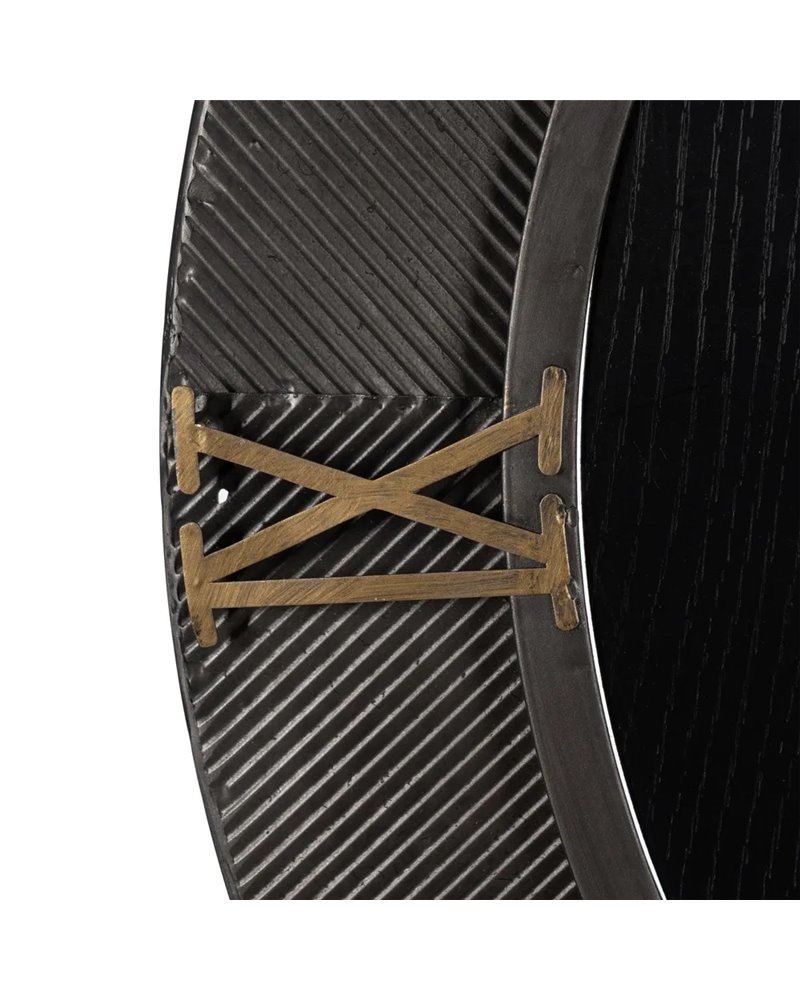 RELOJ PARED NEGRO DM-METAL 61 X 2,50 X 61 CM