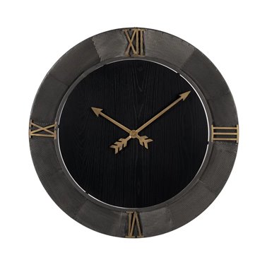 RELOJ PARED NEGRO DM-METAL 80 X 2,50 X 80 CM