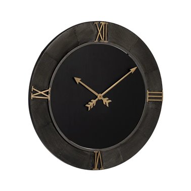 RELOJ PARED NEGRO DM-METAL...