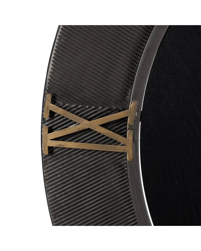 RELOJ PARED NEGRO DM-METAL 80 X 2,50 X 80 CM
