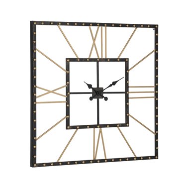 RELOJ PARED NEGRO METAL 80...