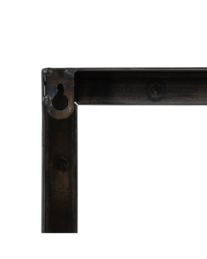RELOJ PARED NEGRO METAL 80 X 3,50 X 80 CM