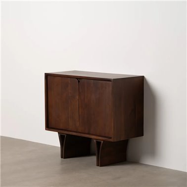 MUEBLE AUXILIAR MARRÓN MADERA DE ACACIA 90 X 40 X 80 CM