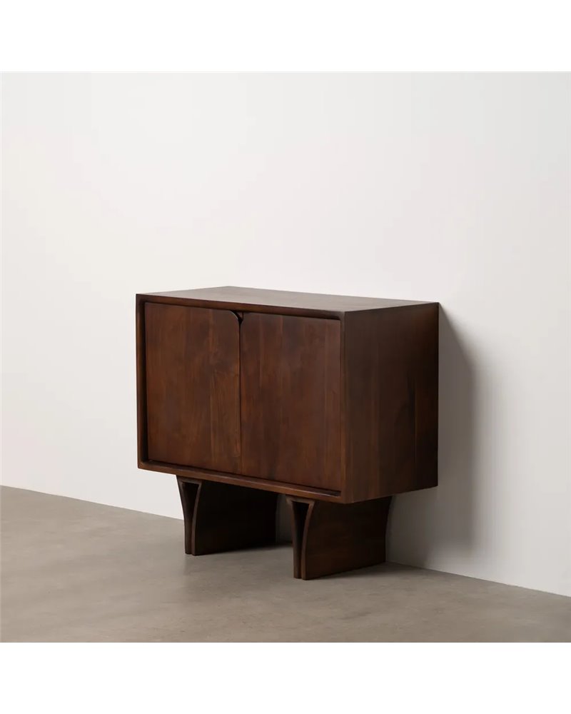 MUEBLE AUXILIAR MARRÓN MADERA DE ACACIA 90 X 40 X 80 CM